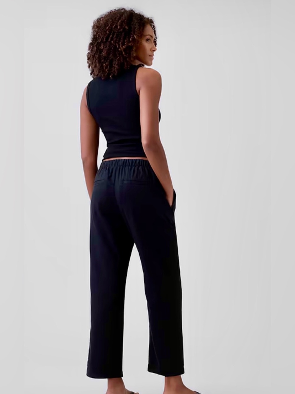 GAP Mid Rise Easy Pant Wide Leg Pull On Black - Women’s Medium - Picture 3 of 14